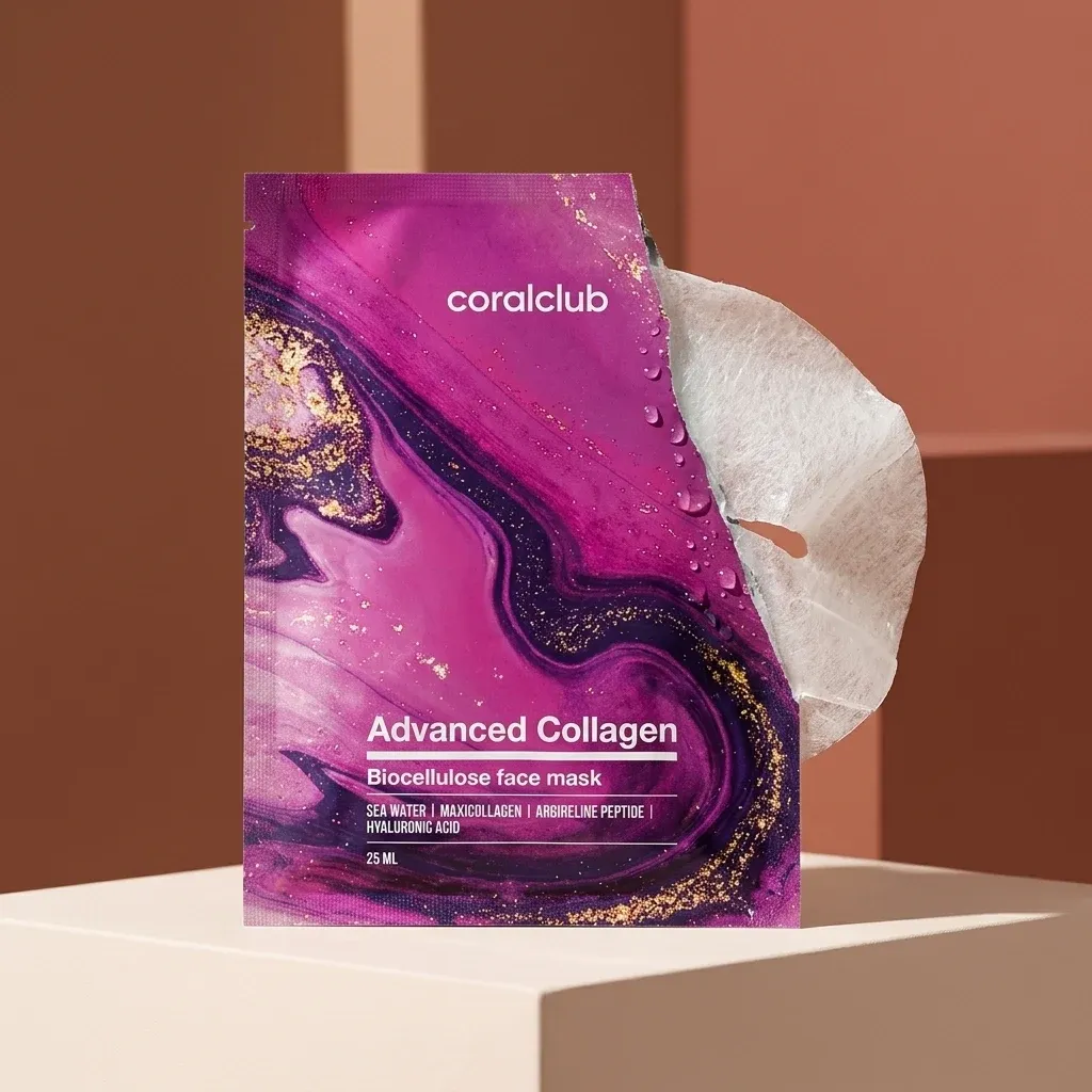 Advanced Collagen Biocellulose Facial Mask – pakuotė iš arti