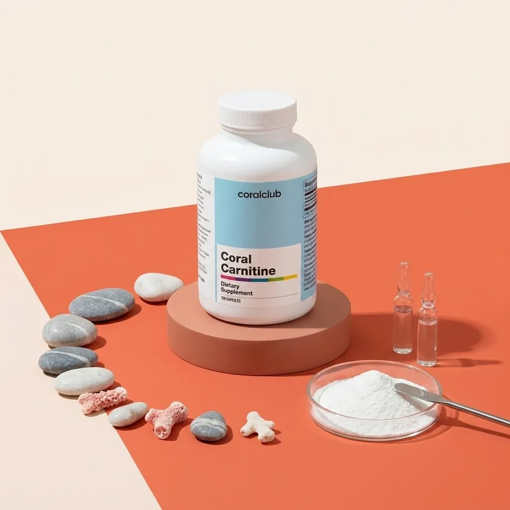 Coral Carnitine ir sudedamosios dalys