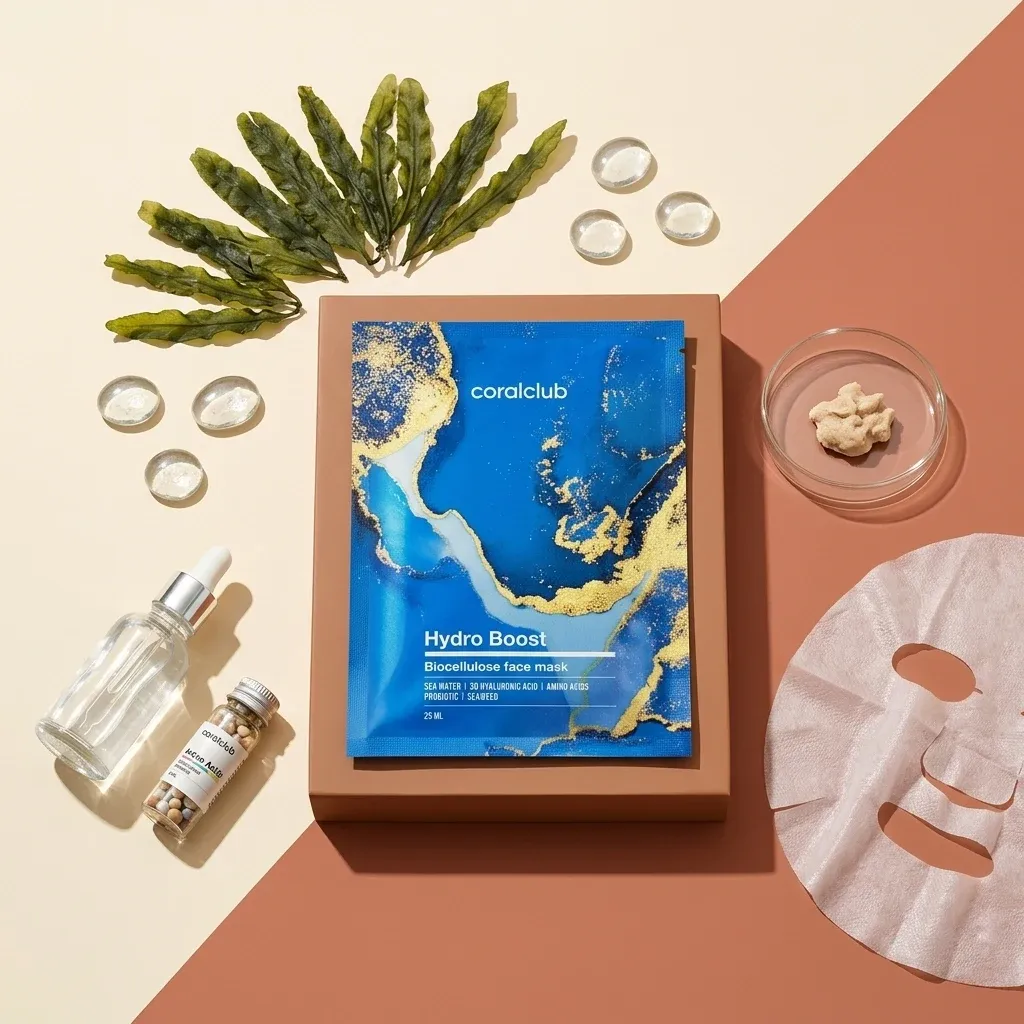 Hydro Boost Biocellulose Facial Mask ir sudedamosios dalys