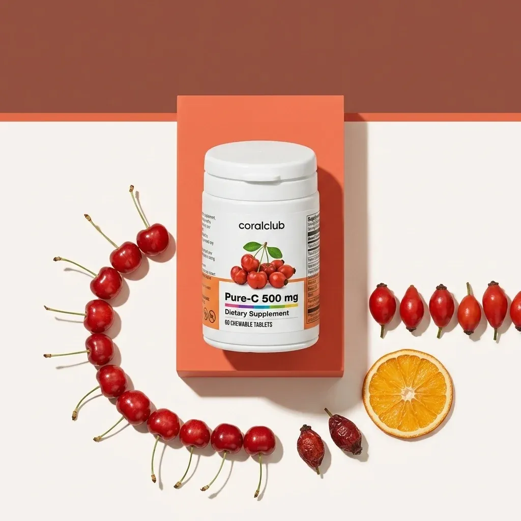 Pure-C 500 mg ir sudedamosios dalys